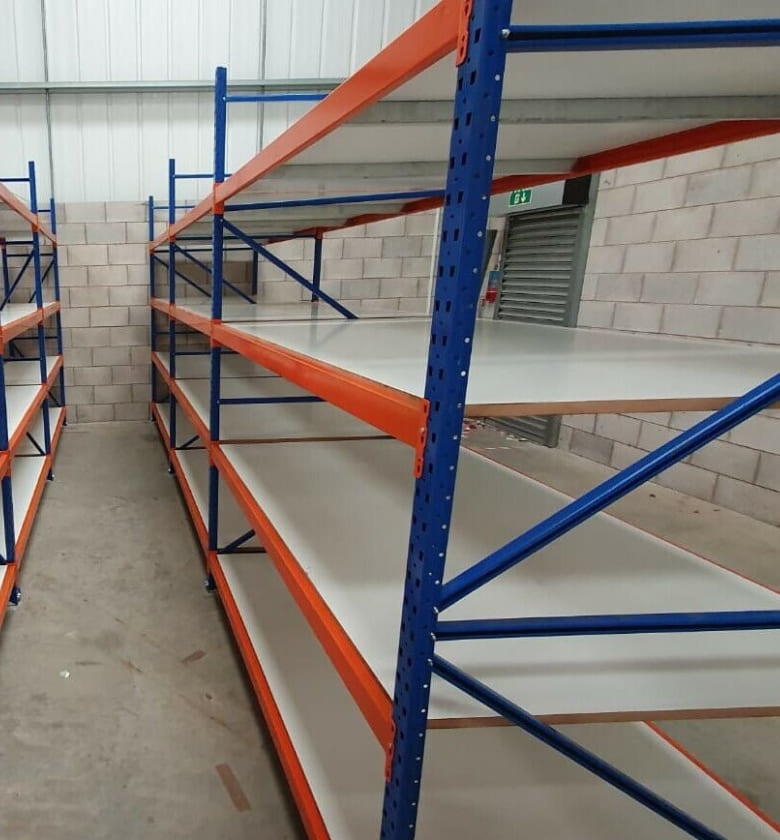 Light load racking, storage of sectionalized products or small boxes